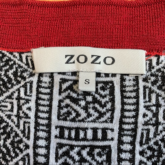 Zozo Black/Cream/Red Tribal Sweater Mini D… - Picture 3 of 6
